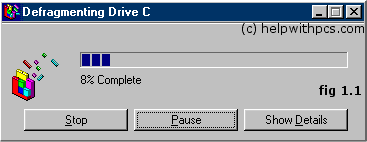 defrag utility in Windows 98/ME