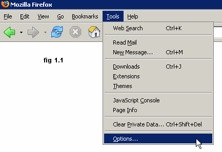 Firefox Options