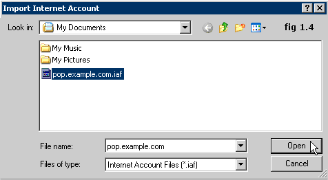 Import Internet Account